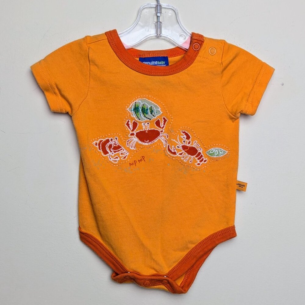 Vintage Osh Kosh Crabs Sea Life Bodysuit Genuine Baby Y2K Size 3 Months‎